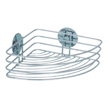 WENKO 18913100-Polička TURBO-LOC RUND STAHL 26,5x20 cm lesk. chrom