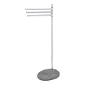 WENKO 19493100 - Stojan na ručníky PEBBLE STONE 38x84 cm lesklý chrom/šedá