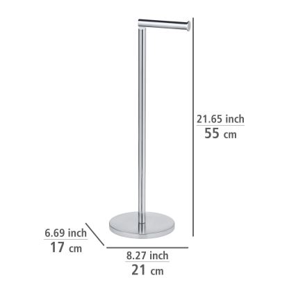 WENKO 19637100 - Držák toaletního papíru 21x55 cm nerez/stříbrná