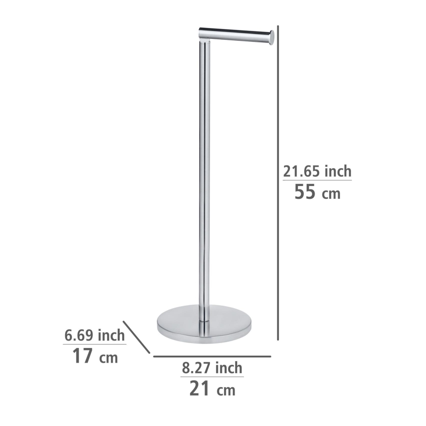 WENKO 19637100 - Držák toaletního papíru 21x55 cm nerez/stříbrná