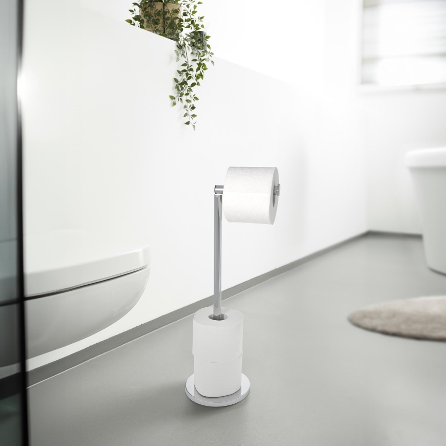 WENKO 19637100 - Držák toaletního papíru 21x55 cm nerez/stříbrná