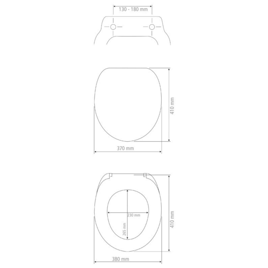WENKO 20077100-WC sedátko PRIMA 37x41 cm černá/stříbrná