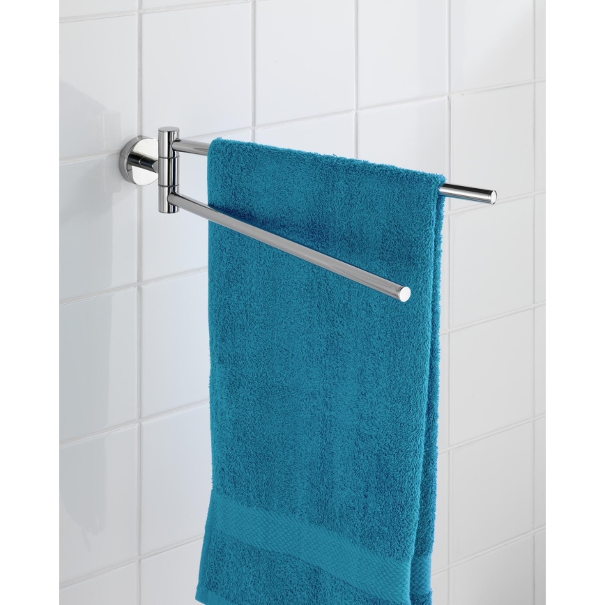 WENKO 20213100 - Držák ručníků BOSIO SHINE 43x9 cm nerez/stříbrná