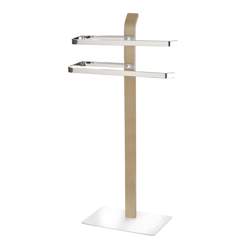 WENKO 20396100 - Stojan na ručníky SAMONA 40,5x79,5 cm lesklý chrom/hnědá