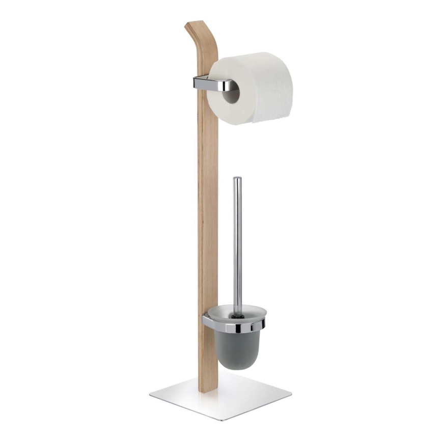 WENKO 20397100 - WC kartáč SAMONA 20x71,5 cm chrom/hnědá/satin