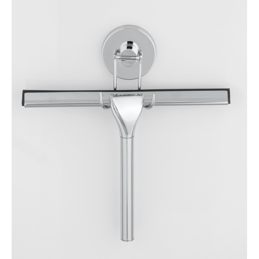 WENKO 20877100-Stěrka VACUUM-LOC RUND STAH 24,5x25 cm nerez/lesk. chrom/stříbrná