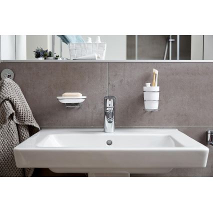 WENKO 20880100-Kelímek VACUUM-LOC MILAZZO 7,5x11,5 cm lesk. chrom/bílá