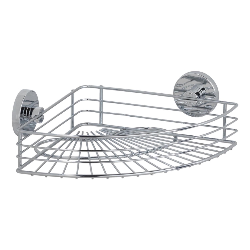 WENKO 20887100-Polička VACUUM-LOC RUND STAH 31x22,5 cm lesk. chrom
