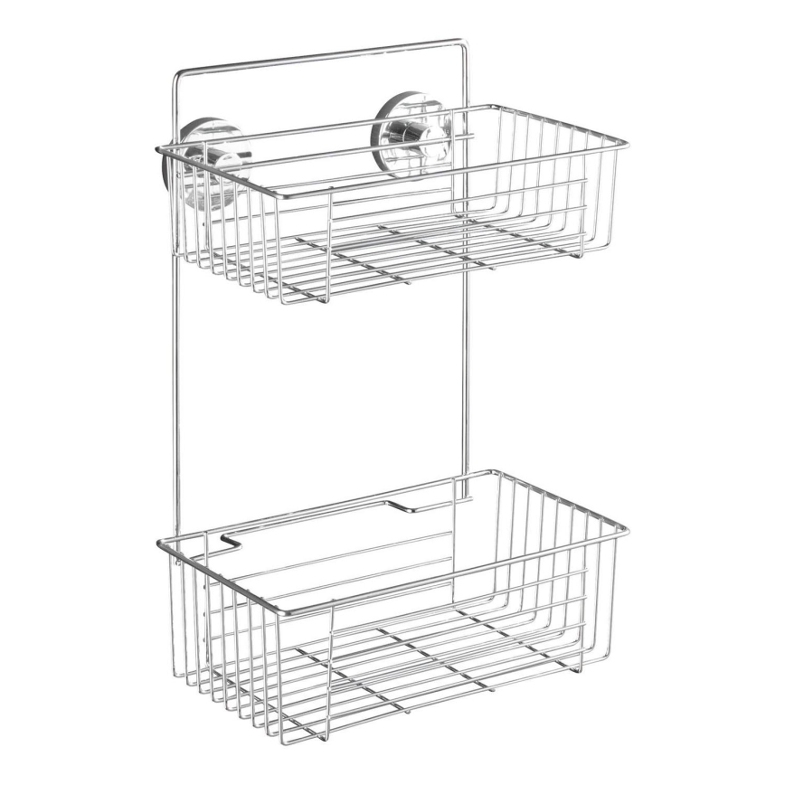 WENKO 20889100-Regál VACUUM-LOC RUND STAH 26x38 cm lesk. chrom