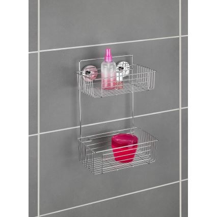 WENKO 20889100-Regál VACUUM-LOC RUND STAH 26x38 cm lesk. chrom