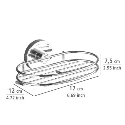WENKO 20890100-Držák mýdla VACUUM-LOC MILAZZO 16,5x12 cm lesk. chrom