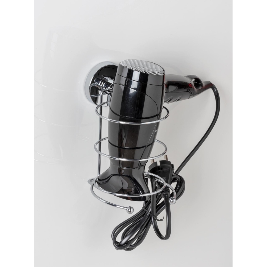 WENKO 20896100-Držák fénu VACUUM-LOC MILAZZO 12x17 cm lesk. chrom