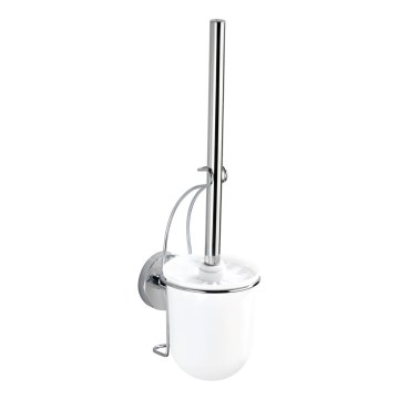WENKO 20898100-WC štětka VACUUM-LOC MILAZZO 10x34 cm nerez/lesklý chrom/bílá