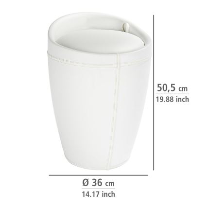 WENKO 21773100 - Stolička CANDY 36x50,5 cm bílá/černá