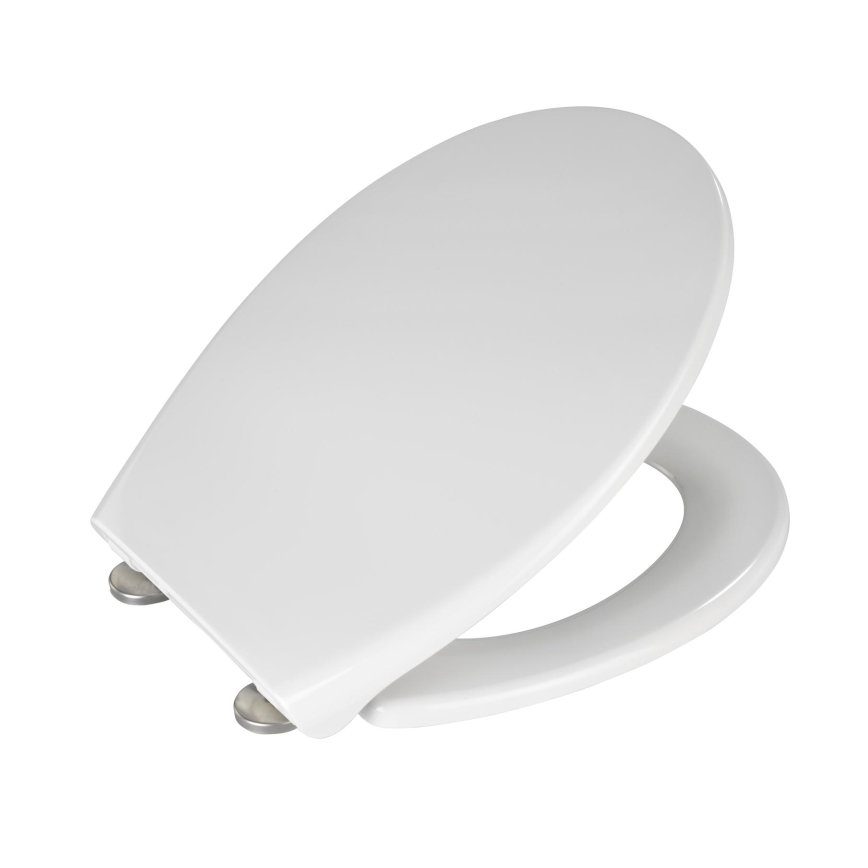 WENKO 21903100-WC sedátko SAMOS 44,5x37,5 cm bílá/stříbrná