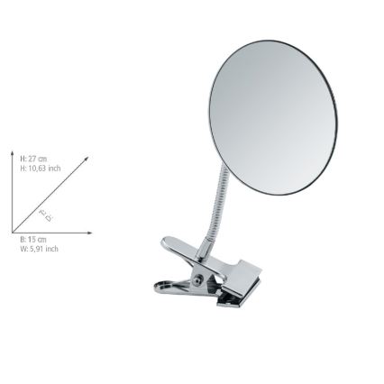 WENKO 22195100 - Kosmetické zrcadlo CLIP 15x27 cm lesklý chrom