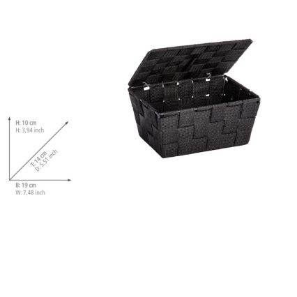 WENKO 22197100 - Koš ADRIA 19x14 cm černá
