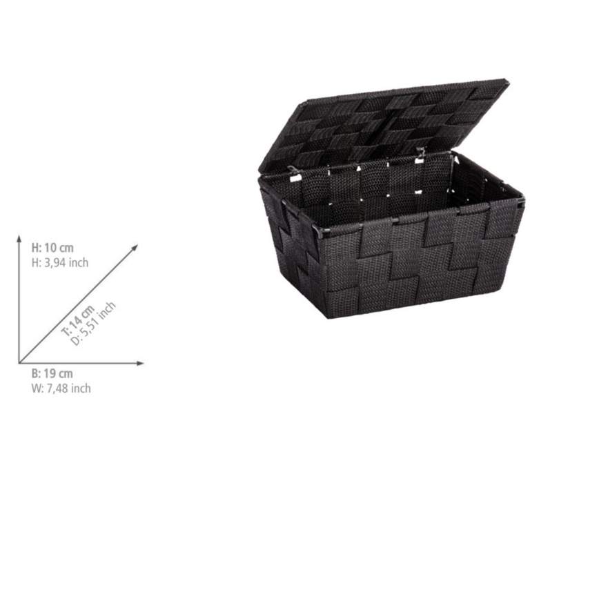 WENKO 22197100 - Koš ADRIA 19x14 cm černá