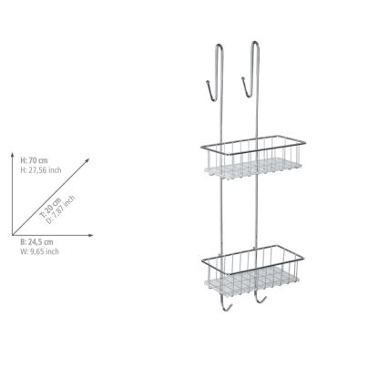 WENKO 22213100 - Stojan ALDO 24,5x70 cm nerez/stříbrná