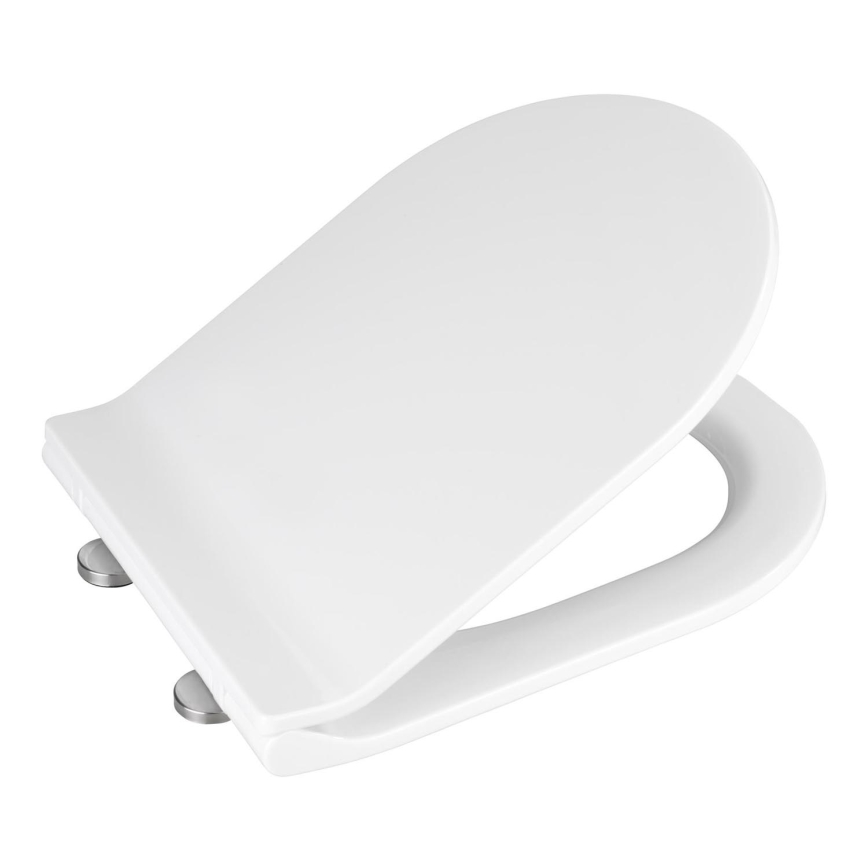 WENKO 22415100-Toaletní sedátko HABOS 46x36 cm bílá/stříbrná