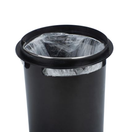 WENKO 22444100 - Koš LEMAN 17x25 cm nerez/stříbrná/černá