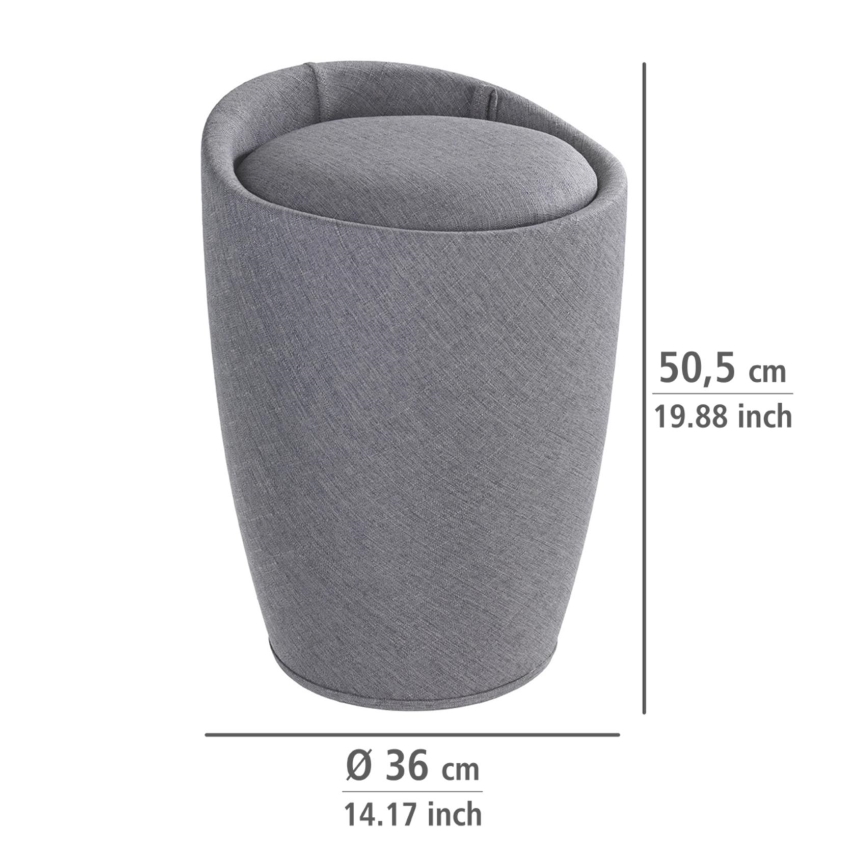 WENKO 22448100 - Stolička CANDY 36x50,5 cm šedá/černá