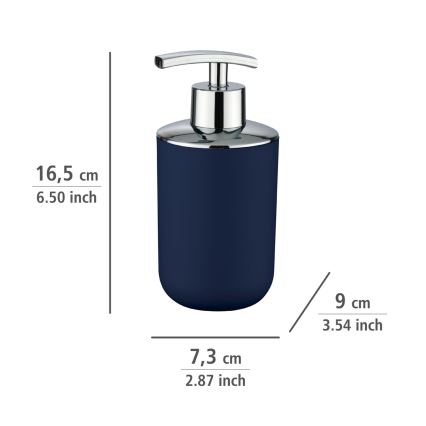 WENKO 22519100 - Dávkovač mýdla BRASIL 320 ml modrá/lesklý chrom