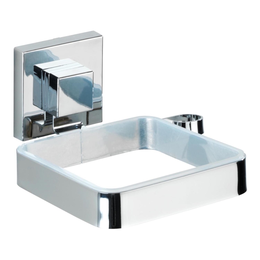 WENKO 22682100 -Držák fénu VACUUM-LOC QUADRO ED 13,5x14 cm stříbrná/chrom
