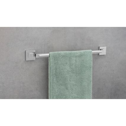 WENKO 22684100-Držák ručníků VACUUM-LOC QUADRO ED 60,5x6 cm stříbrná/lesk. chrom