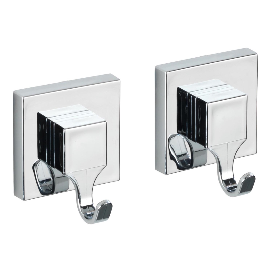 WENKO 22688100-Háček VACUUM-LOC QUADRO ED 6x7 cm stříbrná/lesk. chrom