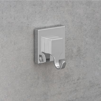 WENKO 22688100-Háček VACUUM-LOC QUADRO ED 6x7 cm stříbrná/lesk. chrom