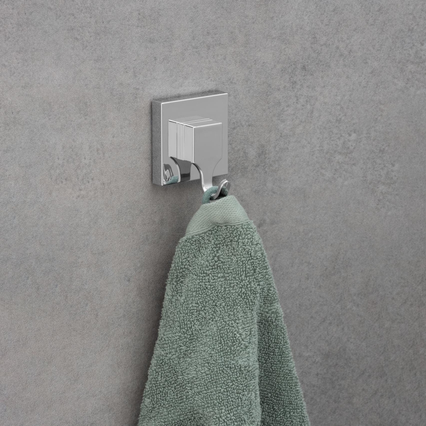 WENKO 22688100-Háček VACUUM-LOC QUADRO ED 6x7 cm stříbrná/lesk. chrom