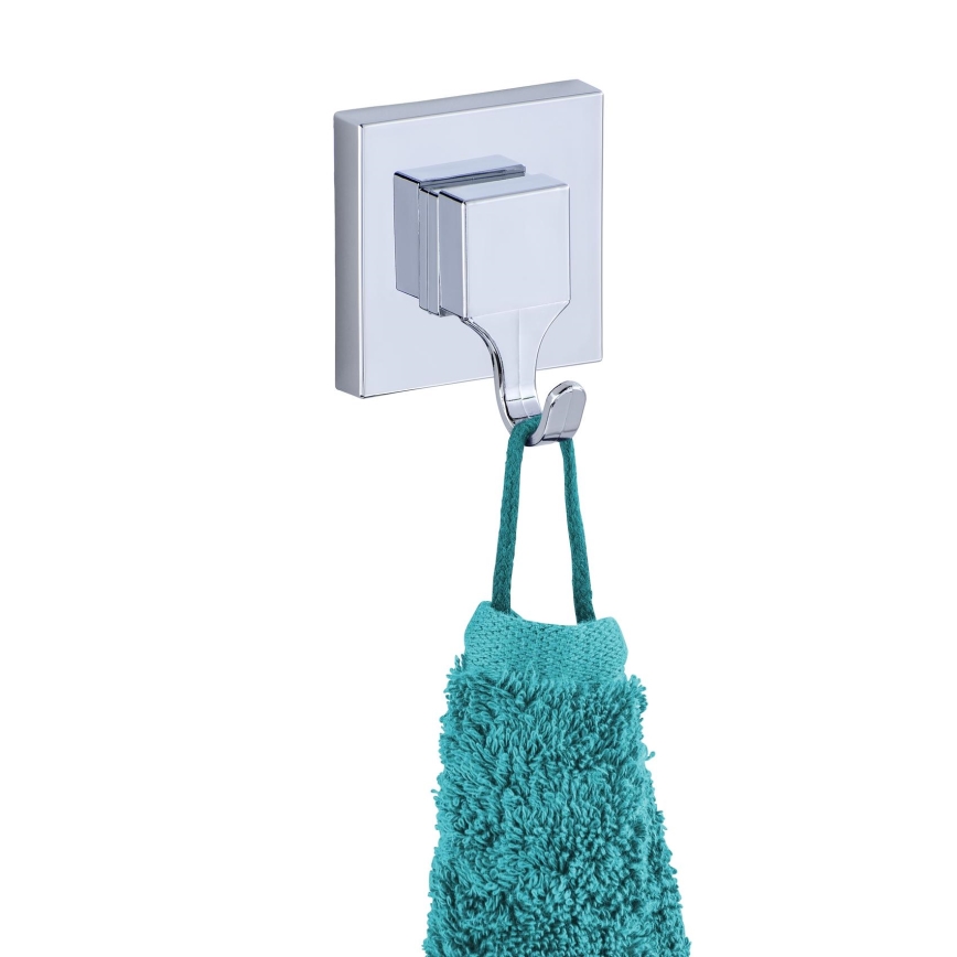 WENKO 22688100-Háček VACUUM-LOC QUADRO ED 6x7 cm stříbrná/lesk. chrom