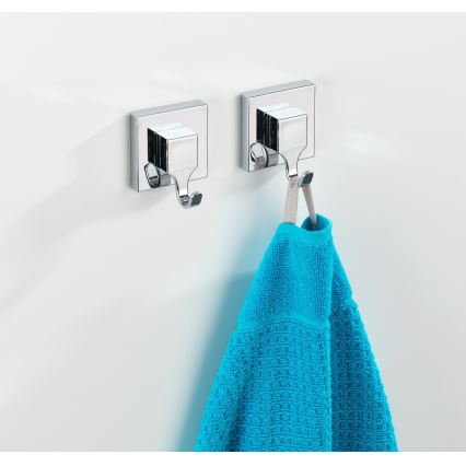 WENKO 22688100-Háček VACUUM-LOC QUADRO ED 6x7 cm stříbrná/lesk. chrom