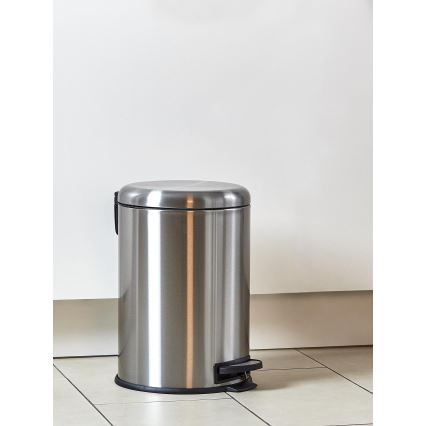 WENKO 22704100 - Koš LEMAN 30,5x44 cm nerez/satin/černá