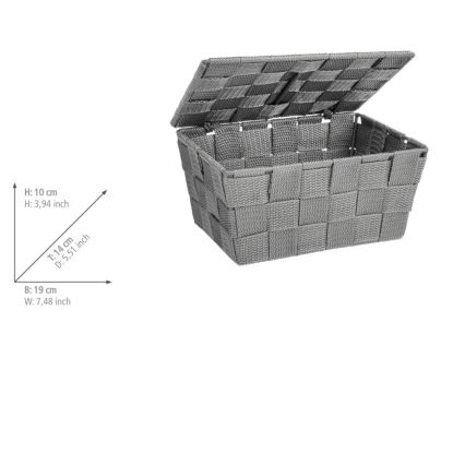 WENKO 22793100 - Koš ADRIA 19x14 cm šedá