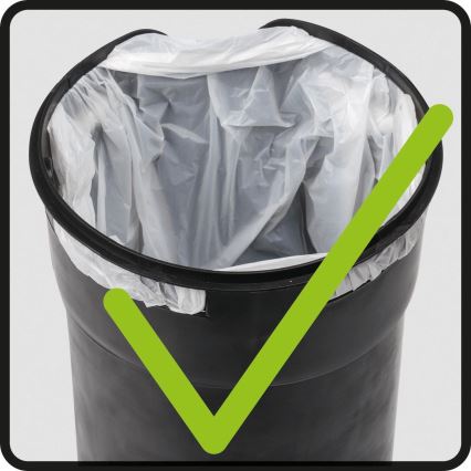 WENKO 22829100 - Koš LEMAN 17x25 cm nerez/satin/černá