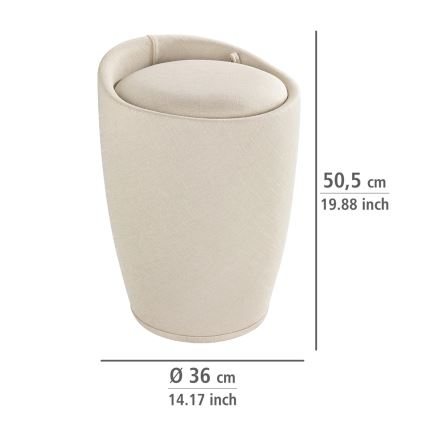 WENKO 22834100 - Stolička CANDY 36x50,5 cm béžová/černá