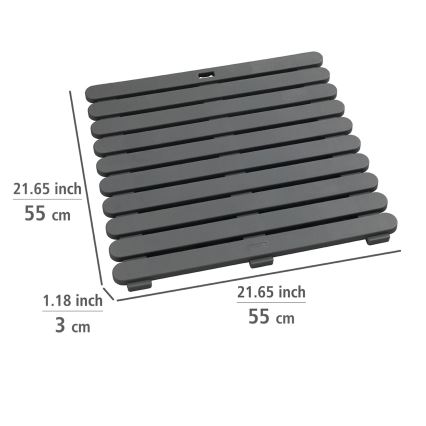 WENKO 22947100-Sprchová podložka INDOOR & OUTDOOR 55x55 cm šedá