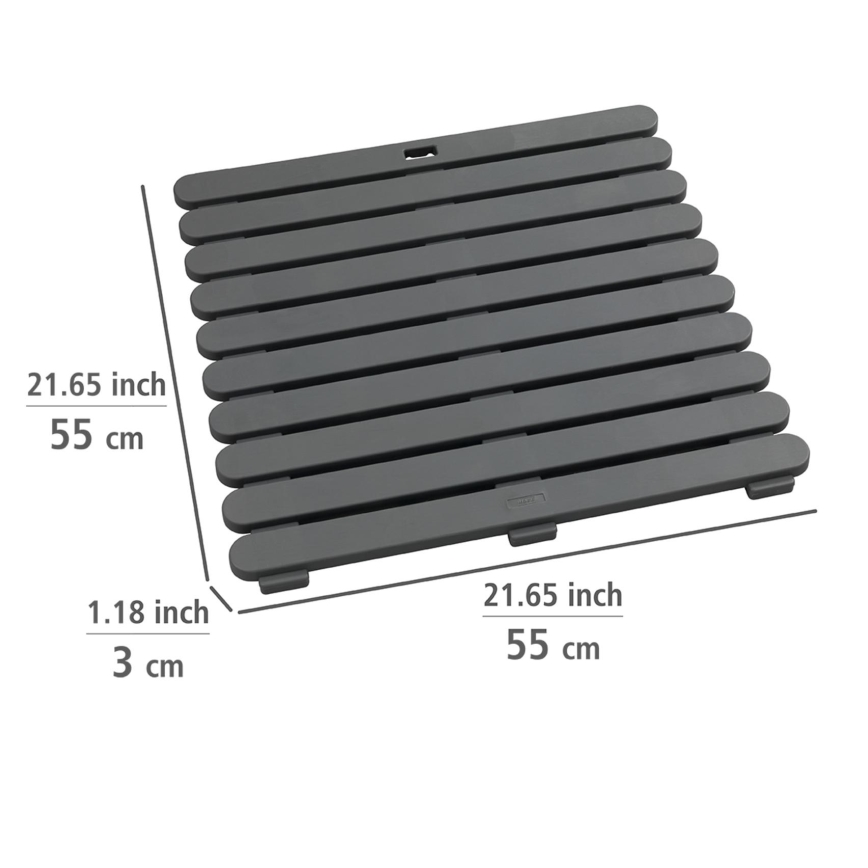 WENKO 22947100-Sprchová podložka INDOOR & OUTDOOR 55x55 cm šedá
