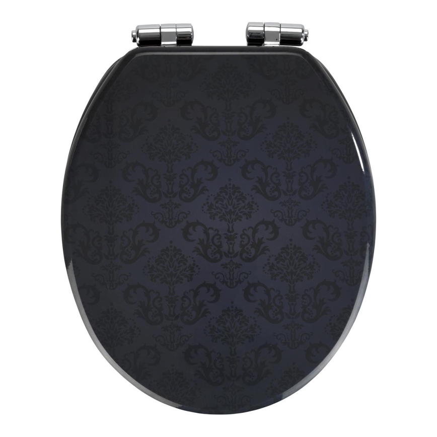 WENKO 22977100-Toaletní sedátko BELLEVUE 35,5x42,5 cm antracit/stříbrná