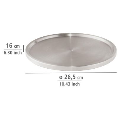 WENKO 2334100 - Podnos STAINLESS STEEL 26,5x1,5 cm nerez/stříbrná