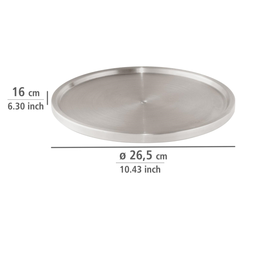 WENKO 2334100 - Podnos STAINLESS STEEL 26,5x1,5 cm nerez/stříbrná