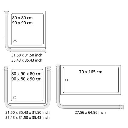 WENKO 23565100 - Tyč 2x2 cm černá