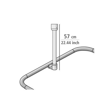 WENKO 23566100 - Stropní podpěra UNIVERSAL 57 cm černá