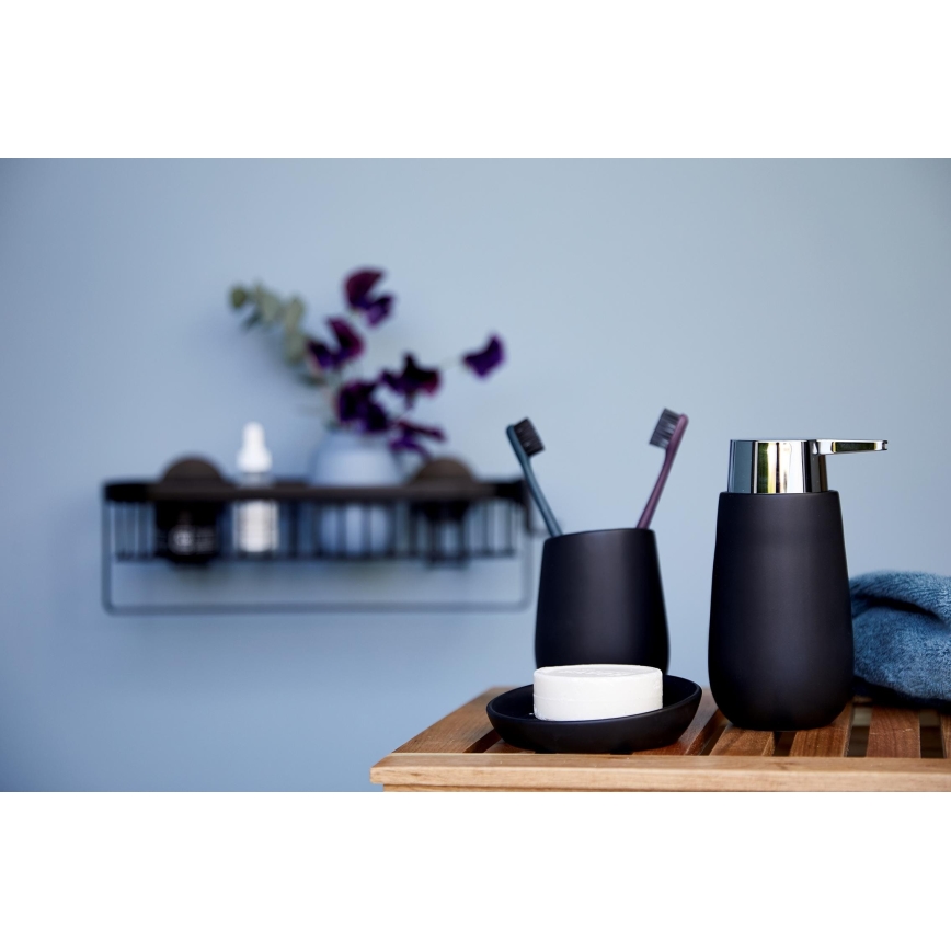 WENKO 23651800 - Kelímek na kartáčky BADI 8x11 cm černá