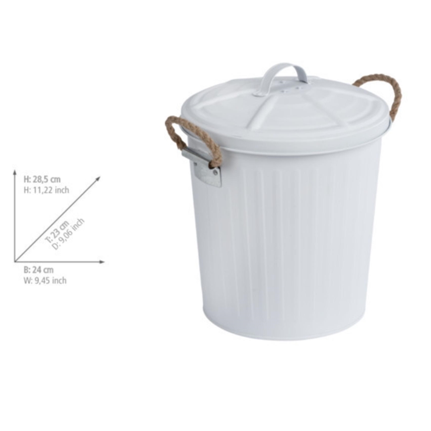 WENKO 23703100 - Koš GARA 24x28,5 cm bílá