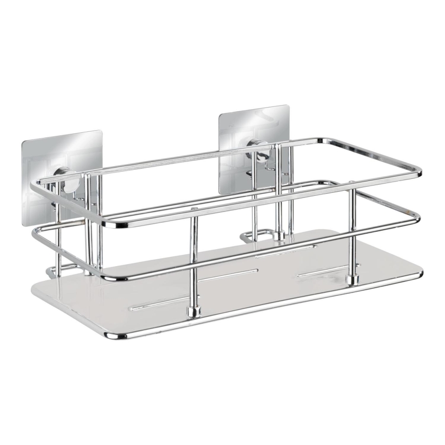 WENKO 23854800-Polička TURBO-LOC QUADRO ED. 24x14,5 cm nerez/lesk. chrom
