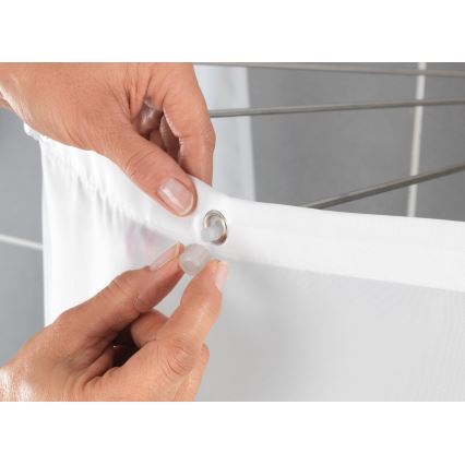 WENKO 23863100 - Sprchový držák 96x72 cm nerez/bílá