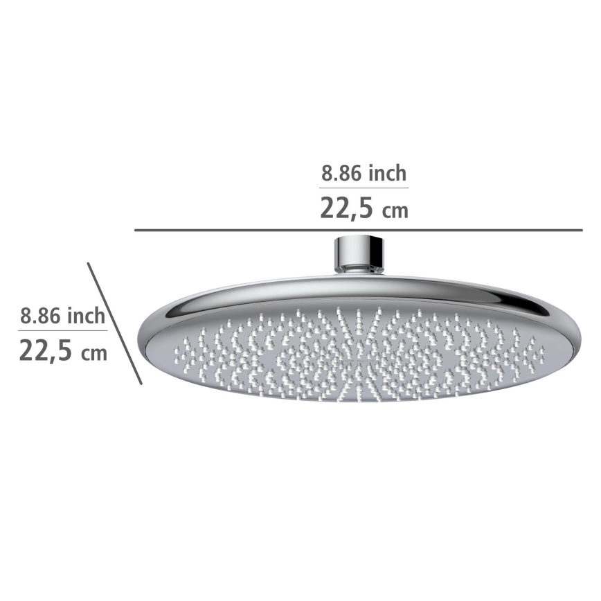 WENKO 23998100 - Sprchová hlavice WATERSAVING SYSTEM 22,5x22,5 cm lesklý chrom